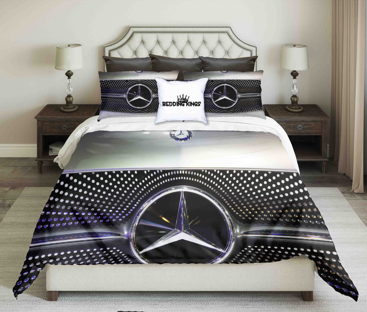 Luxury Mersedesbenz Kings 3D Customized Duvet Cover Bedding Set