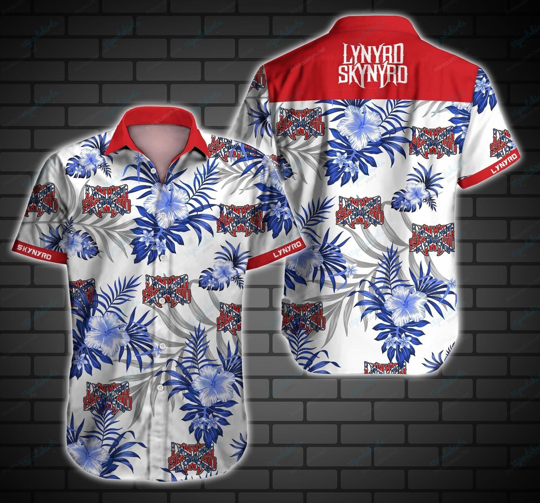 Lynyrd Skynyrd Hawaiian Aloha Shirt Hawaiian Beach