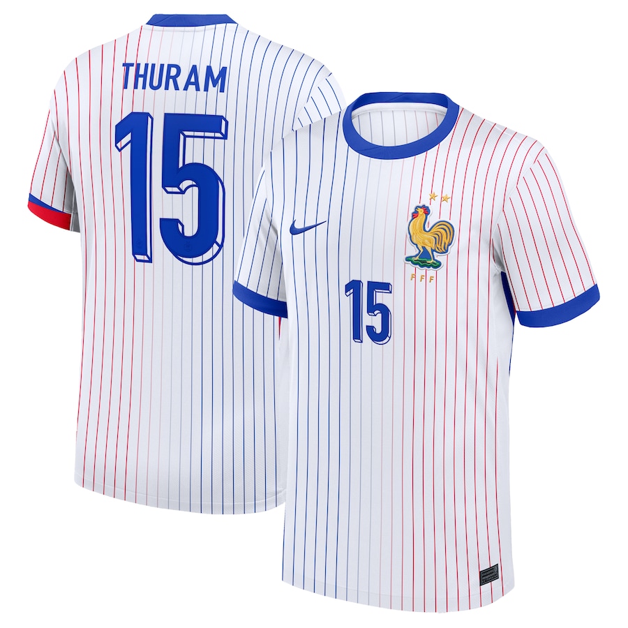 M.Thuram Men's France 2024 Stadium Away Soccer Jersey