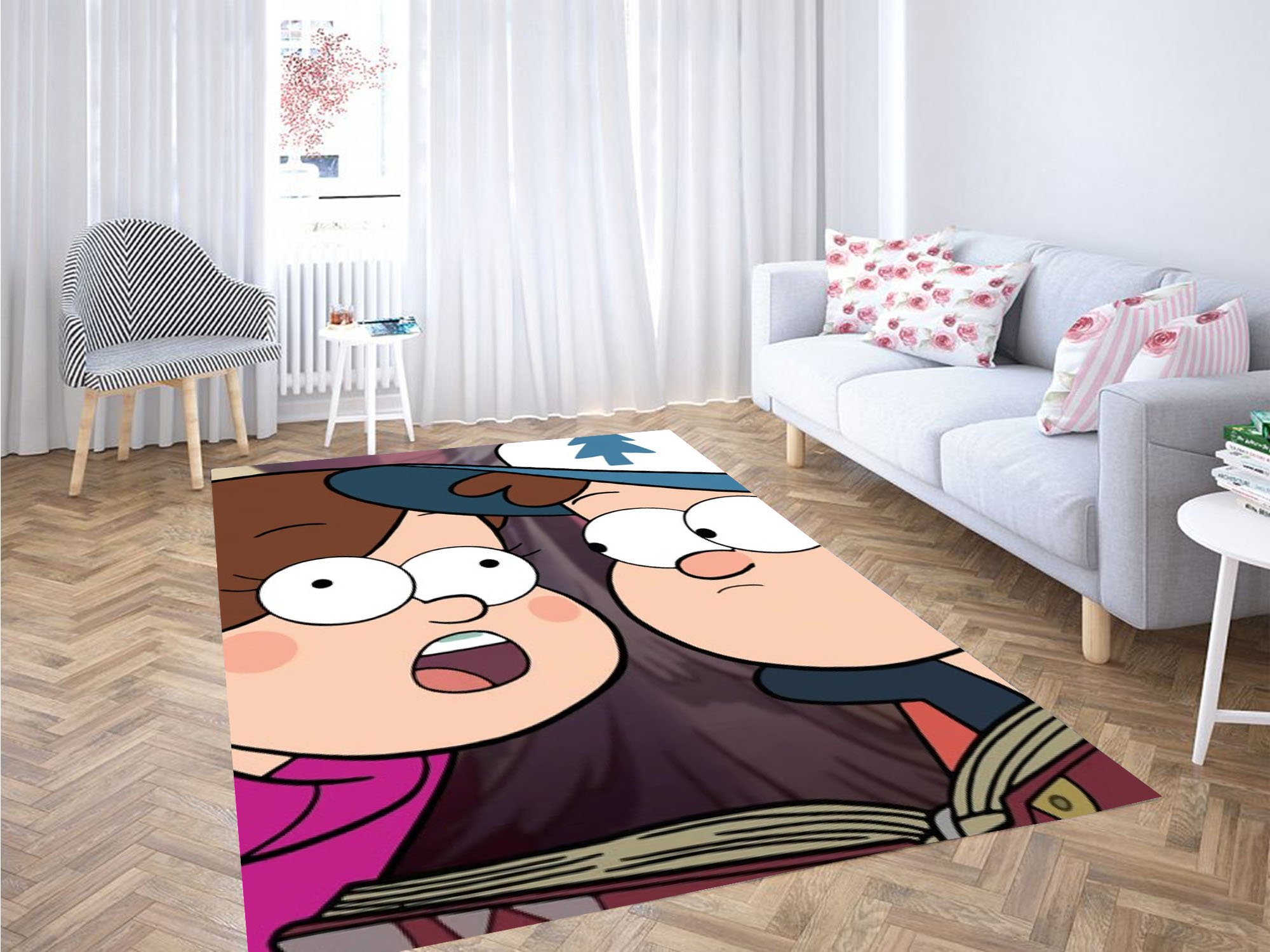 Mabel And Dipper Gravity Falls Carpet Rectangle Rug