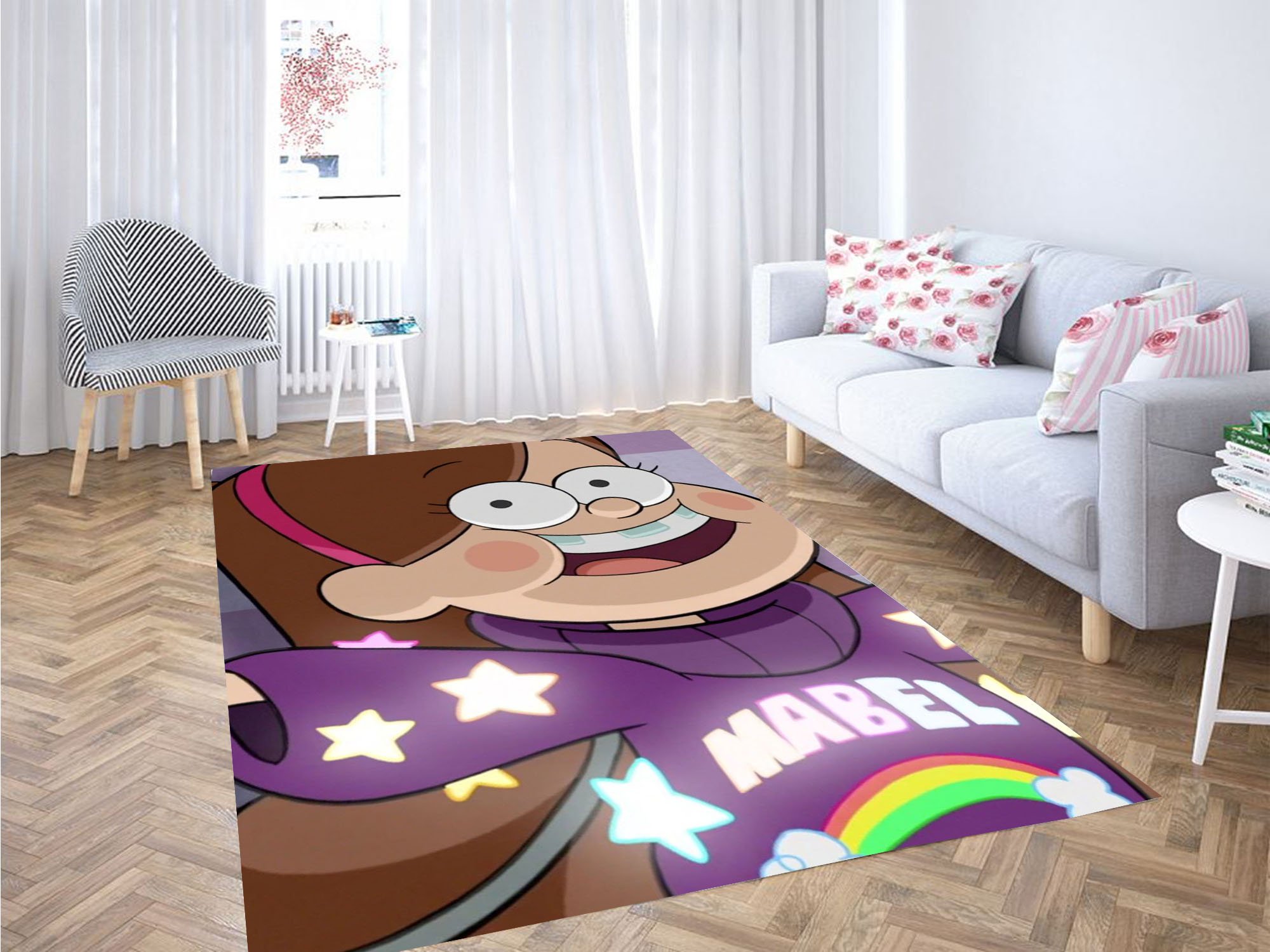 Mabel Glowing Gravity Falls Carpet Rectangle Rug