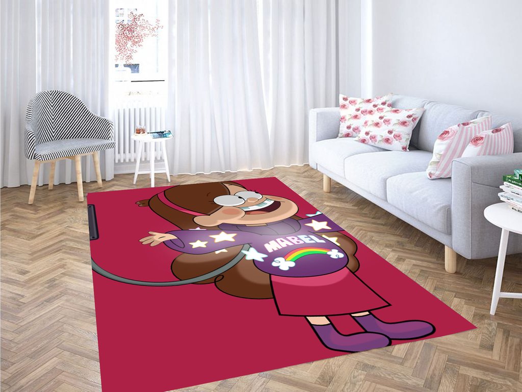 Mabel Pines Gravty Falls Living Room Modern Carpet Rectangle Rug