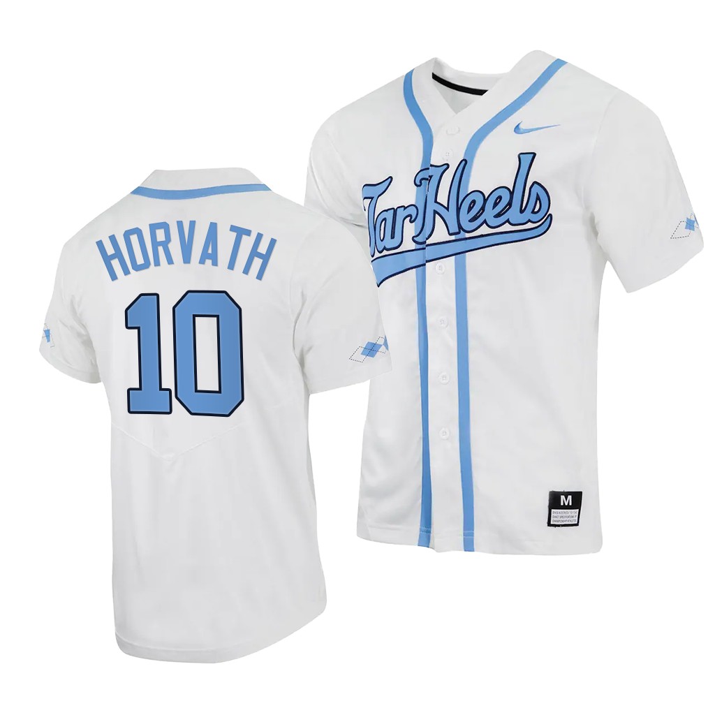 Mac Horvath North Carolina Tar Heels #10 White College Jersey