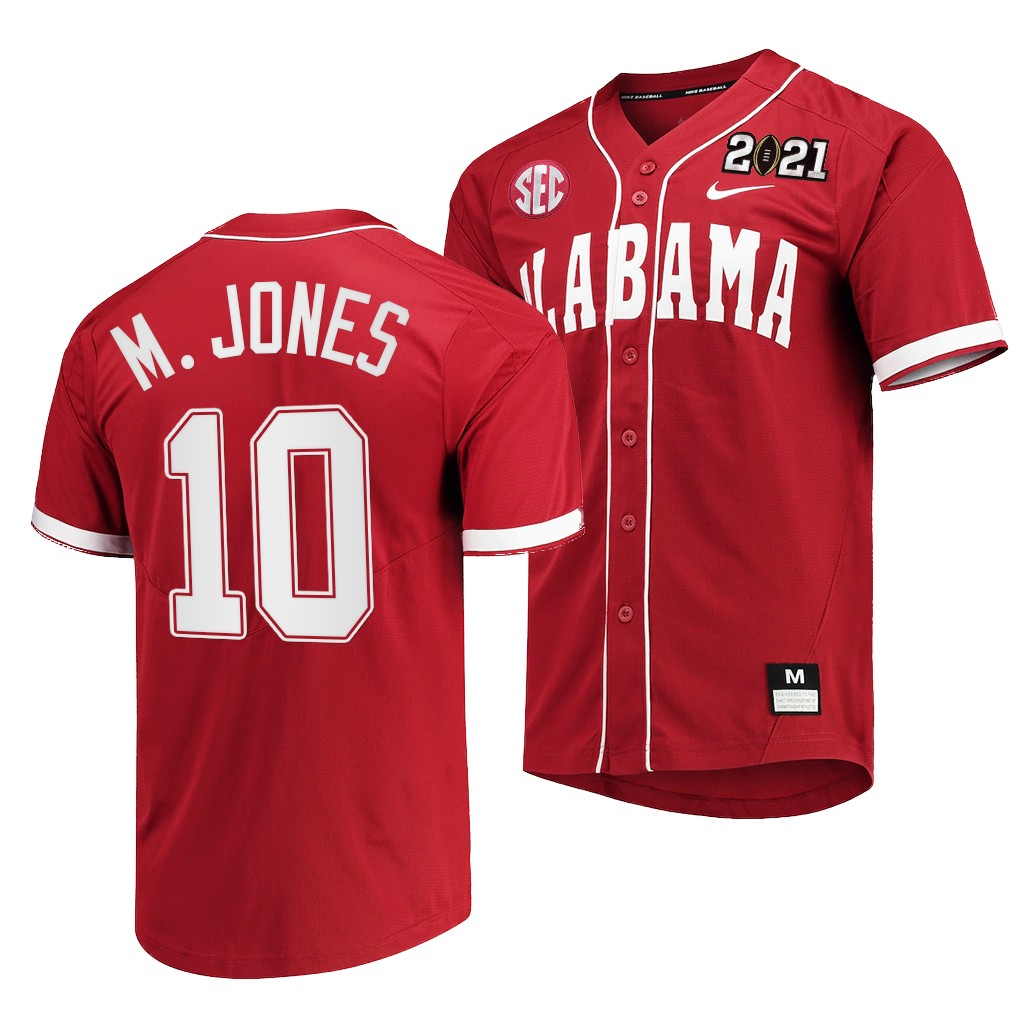 Mac Jones 2021 CFP National Championship Alabama Crimson Tide Jersey Crimson Special Commemorate