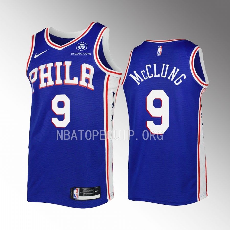 Mac McClung Philadelphia 76ers #9 Blue Jersey 2022-23 Icon Edition Swingman