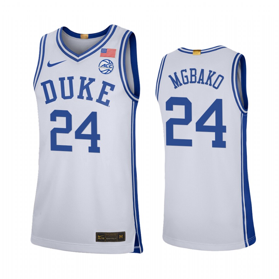 Mackenzie Mgbako Duke Blue Devils White Jersey 2023 Classc 5-Star College