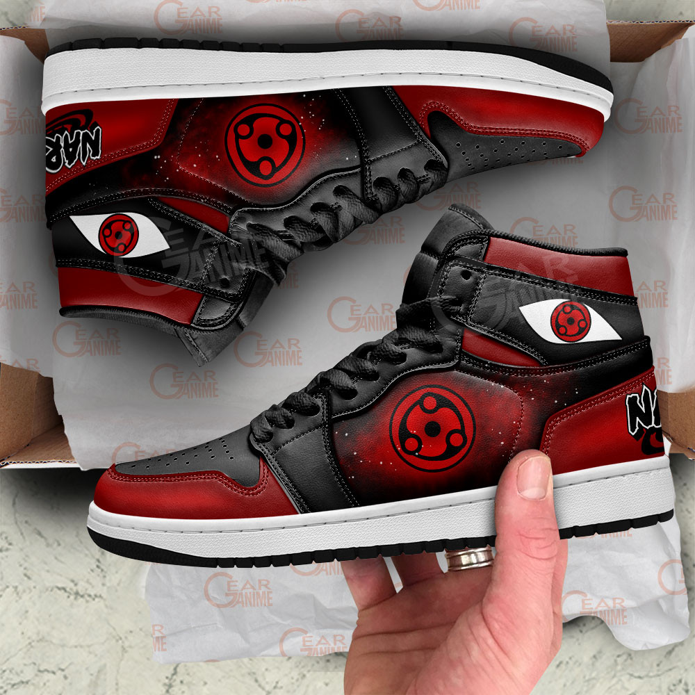 Madara Mangekyo Sharingan JD1s Sneakers Naruto Anime Dojutsu Shoes, Air Jordan Hightop