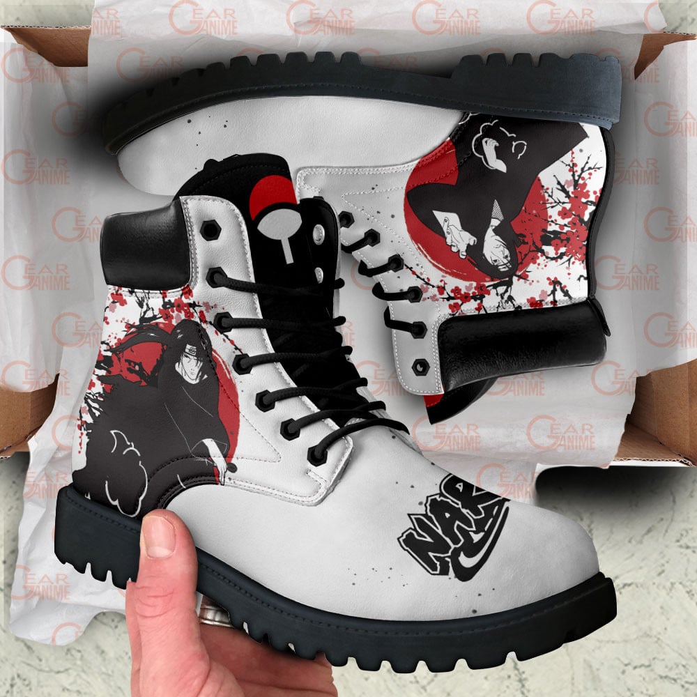 Madara Uchiha Boots Anime Custom Shoes Japan Style