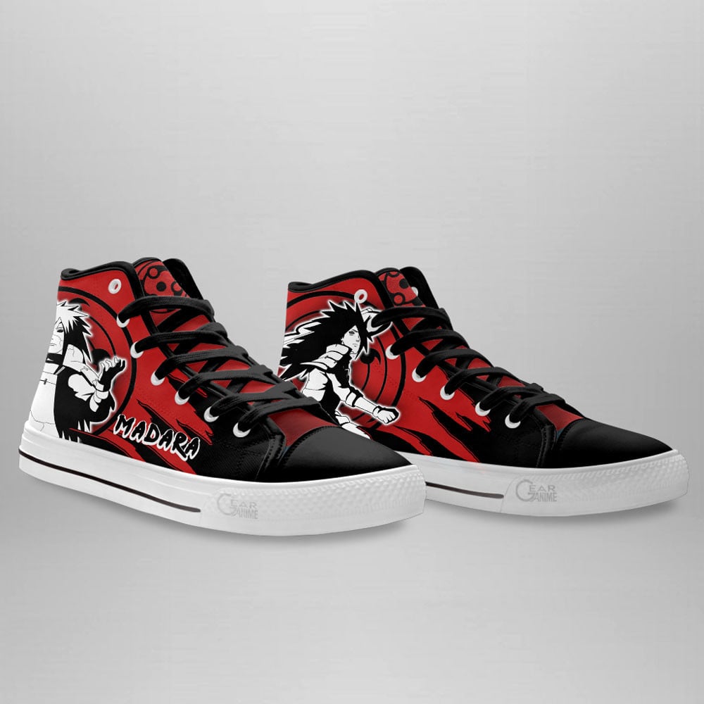 Madara Uchiha High Top Shoes Anime Sneakers Manga Style