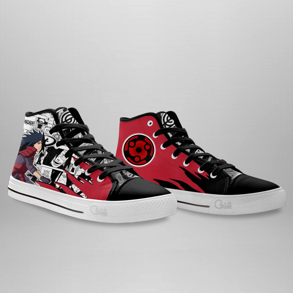 Madara Uchiha High Top Shoes Custom Anime Sneakers Mix Manga