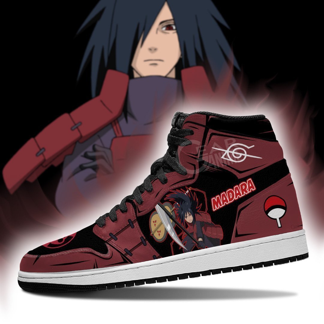 Madara Uchiha JD1s Sneakers Fighting Anime Shoes, Air Jordan Hightop