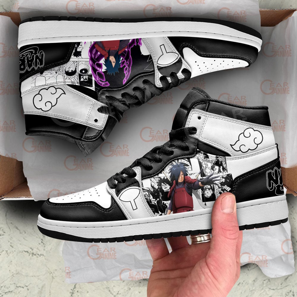 Madara Uchiha JD1s Sneakers Manga Anime Shoes, Air Jordan Hightop