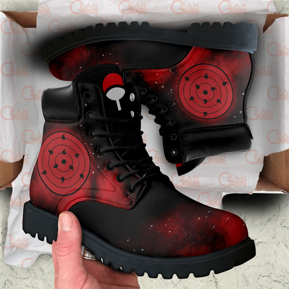 Madara Uchiha Rinne Sharingan Boots Anime Custom Shoes