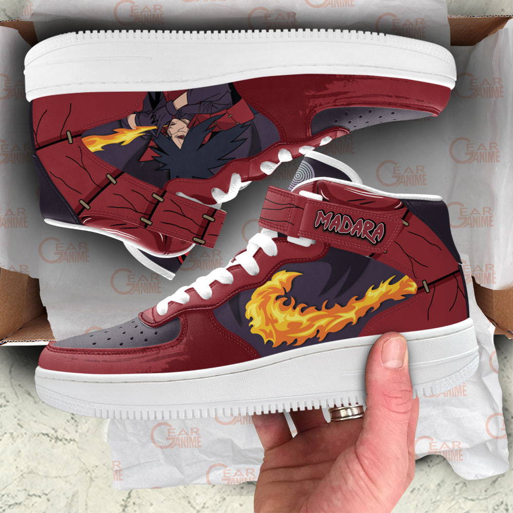 Madara Uchiha Skills Sneakers Air Mid Custom Anime Shoes