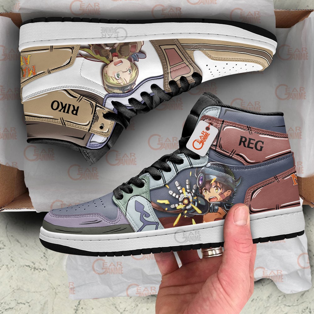 Made In Abyss Reg and Riko Anime Shoes, Air Jordan Hightop