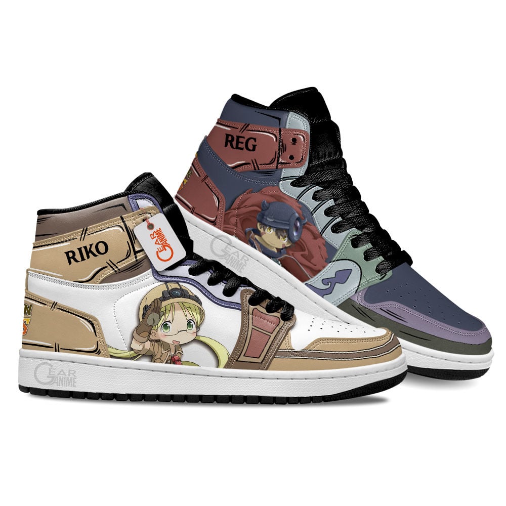 Made In Abyss Reg and Riko Anime Shoes, Air Jordan Hightop