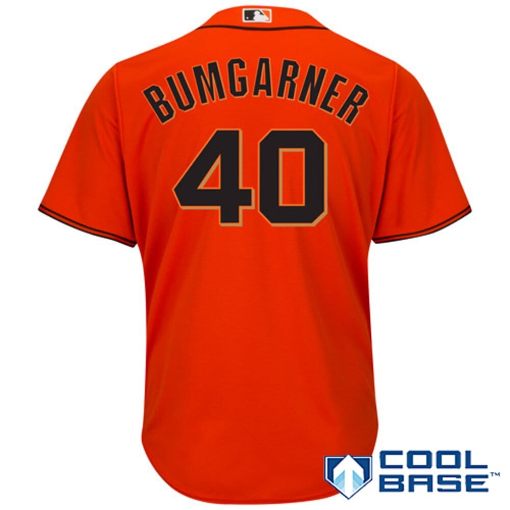 Madison Bumgarner San Francisco Giants Majestic Cool Base Player Stitched Jersey – Orange