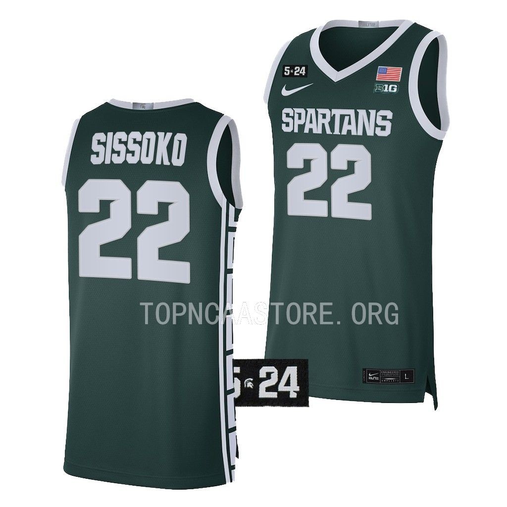 Mady Sissoko #22 Michigan State Spartans Limited Jersey Green