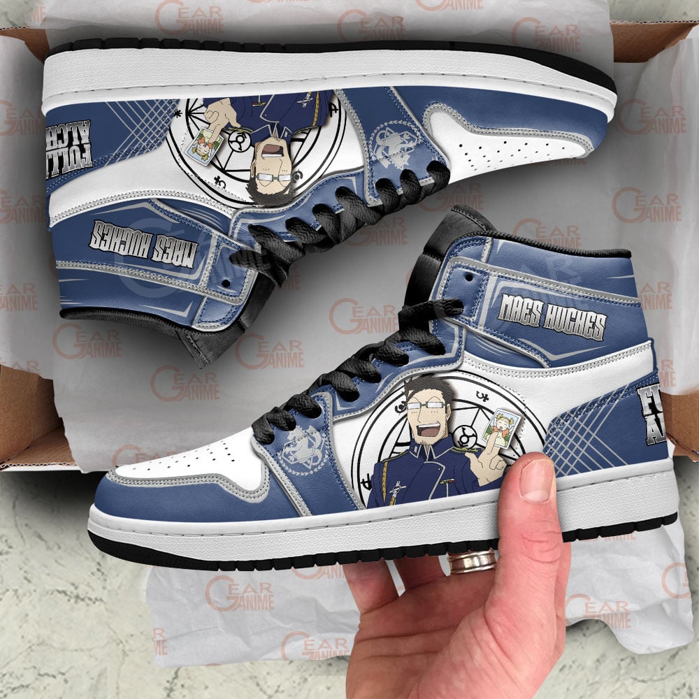 Maes Hughes JD1s Sneakers Fullmetal Alchemist Anime Shoes, Air Jordan Hightop