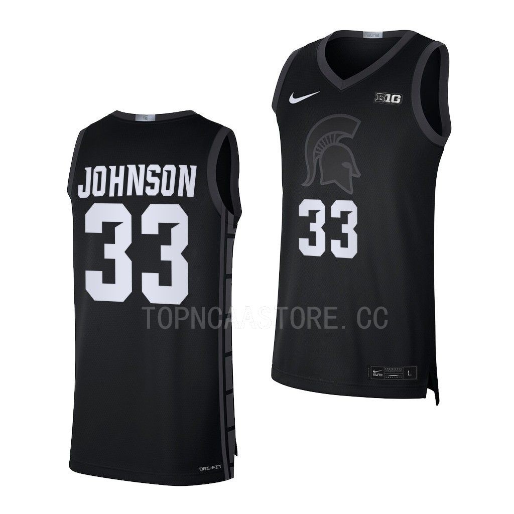 Magic Johnson Michigan State Spartans #33 Black College Jersey Limited