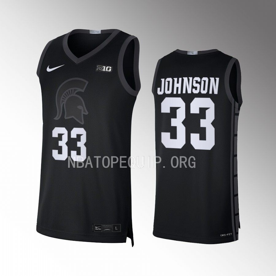 Magic Johnson Michigan State Spartans Black Jersey College Limited