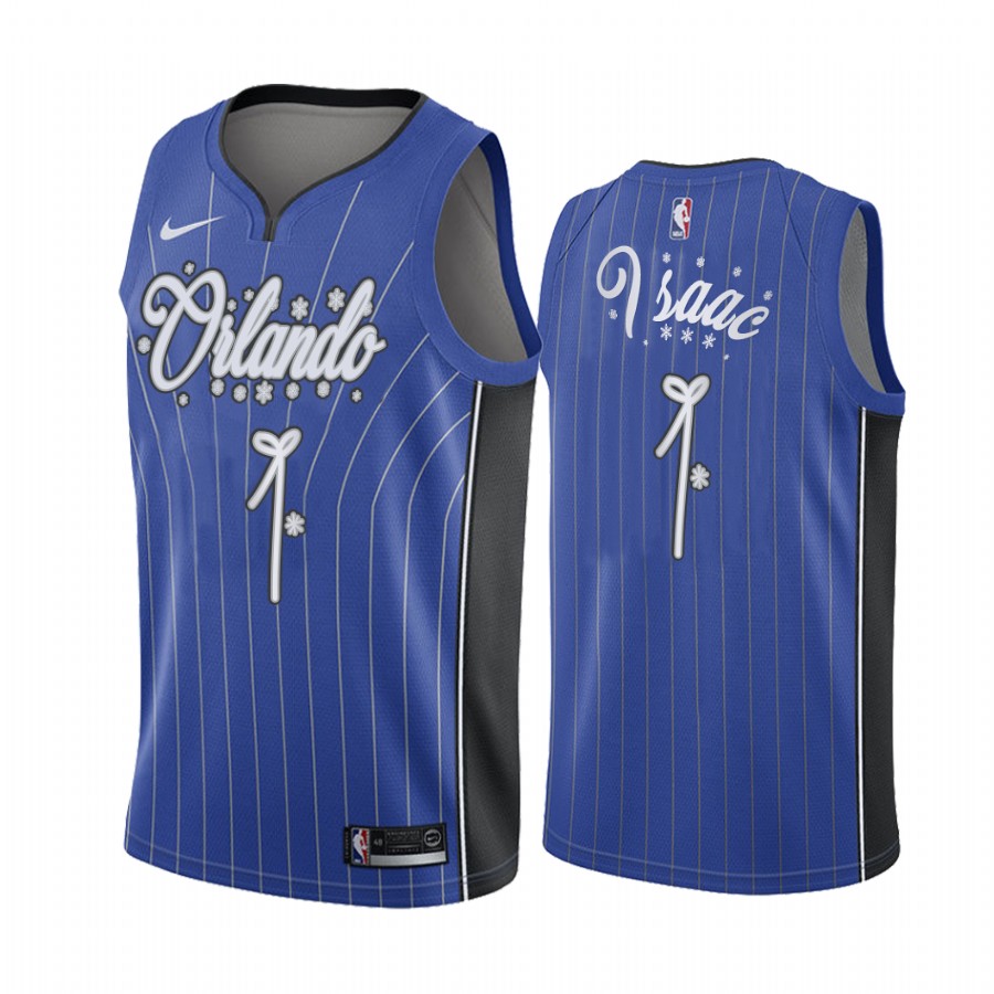 Magic Jonathan Isaac 2020 Xmas Jersey Festive Special Edition Blue