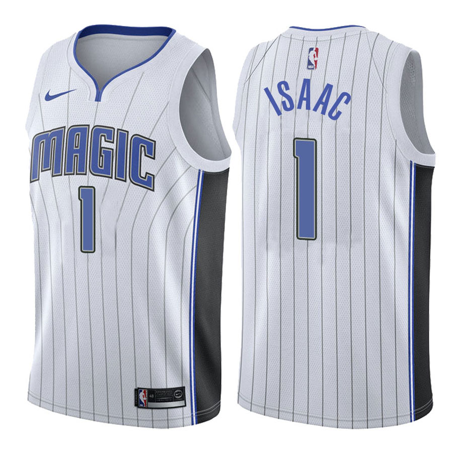 Magic Male Jonathan Isaac #1 2017-18 Association White Jersey