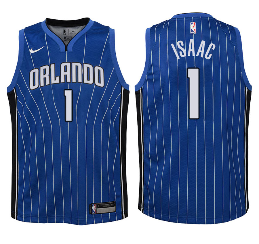 Magic Youth Jonathan Isaac #1 2017-18 Icon Royal Jersey