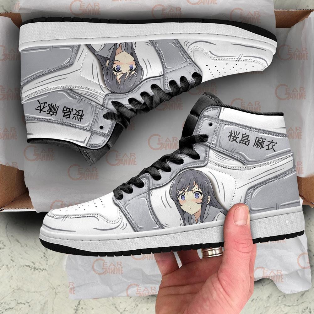 Mai Sakurajima JD1s Sneakers Bunny Girl Senpai Anime Shoes, Air Jordan Hightop