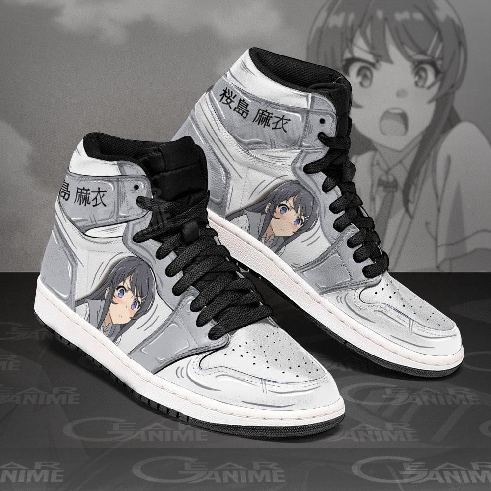 Mai Sakurajima JD1s Sneakers Bunny Girl Senpai Anime Shoes, Air Jordan Hightop