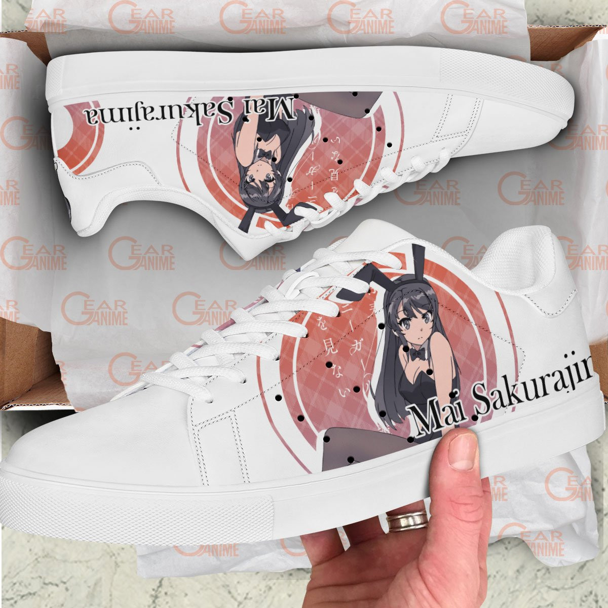 Mai Sakurajima Skate Sneakers Custom Anime Bunny Girl Senpai Shoes