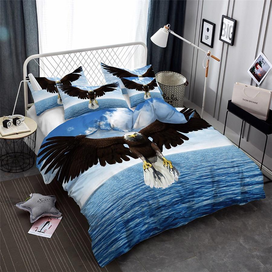 Majestic Bald Eagle 3D Customized Duvet Cover Bedding Set