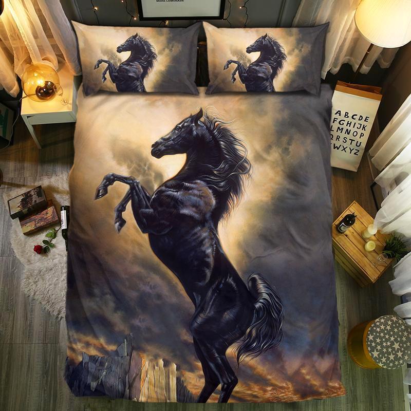 Majestic Horse 3D Customized Duvet Cover Bedding Set