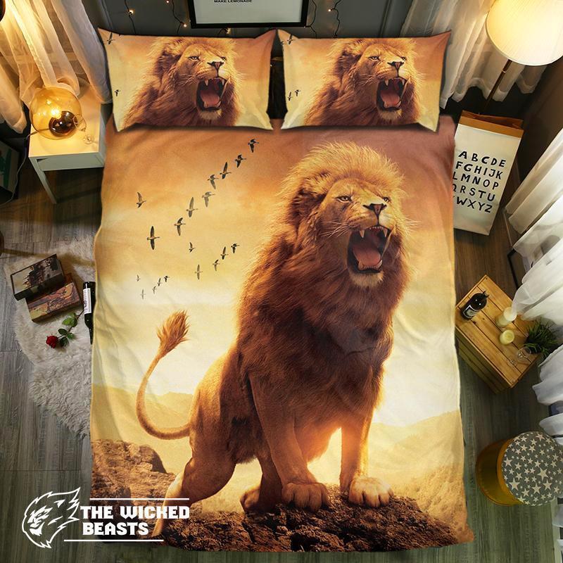 Majestic Lion3D Customized Duvet Cover Bedding Set