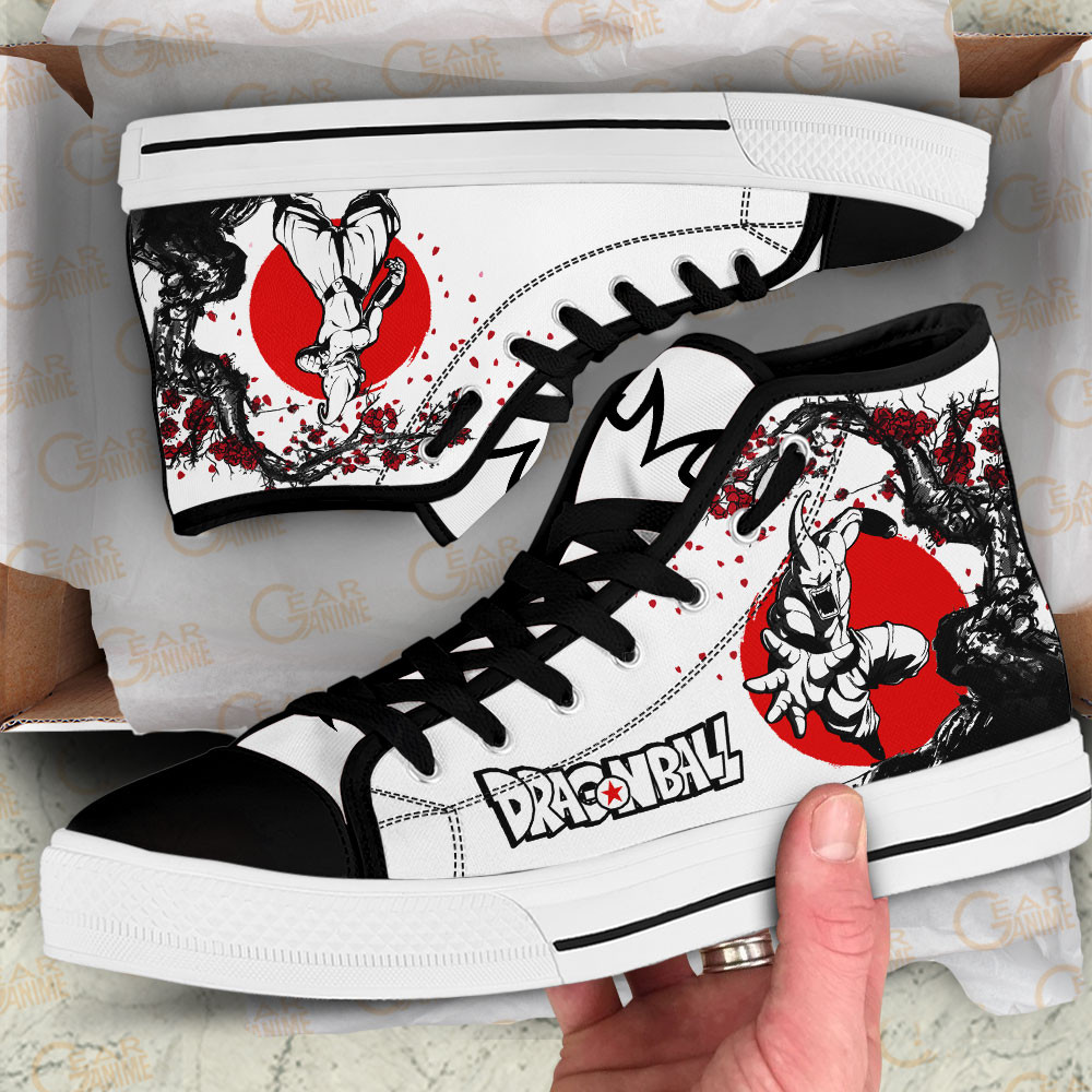 Majin Boo High Top Shoes Custom Dragon Ball Anime Sneakers Japan Style