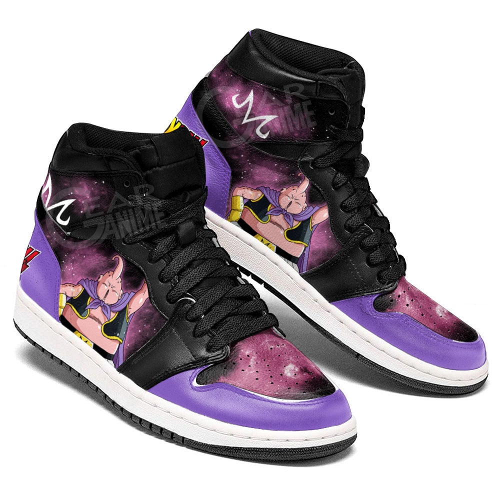 Majin Boo JD1s Sneakers Dragon Ball Anime Shoes Mix Galaxy, Air Jordan Hightop