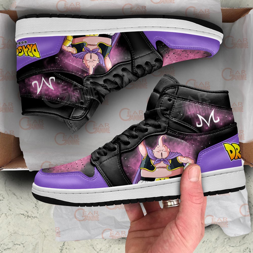 Majin Boo JD1s Sneakers Dragon Ball Anime Shoes Mix Galaxy, Air Jordan Hightop