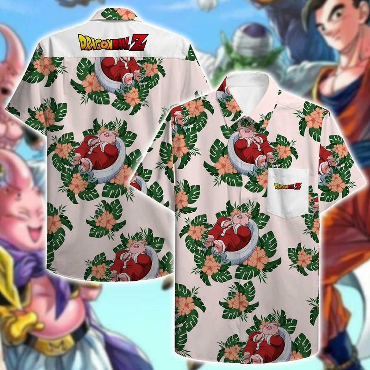Majin Buu Dragon Ball Z Hawaii Hawaiian Shirt Fashion Tourism For Men Women Shirt3174