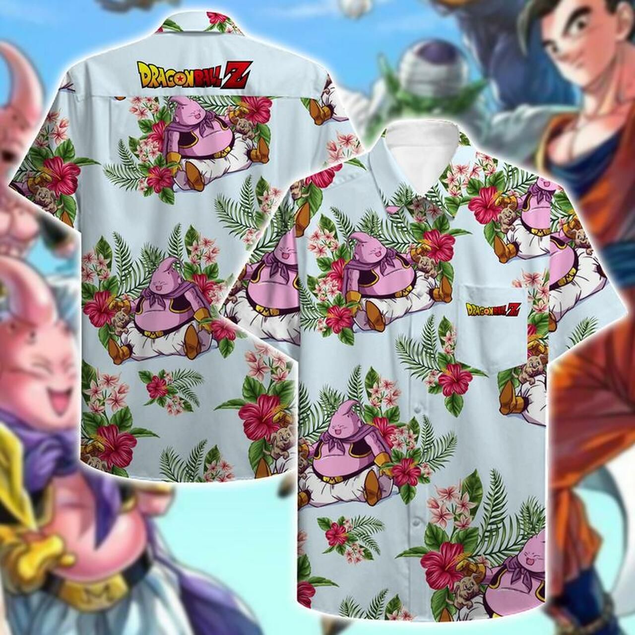 Majin Buu Dragon Ball Z Hawaii Hawaiian Shirt Fashion Tourism For Men Women Shirt3176