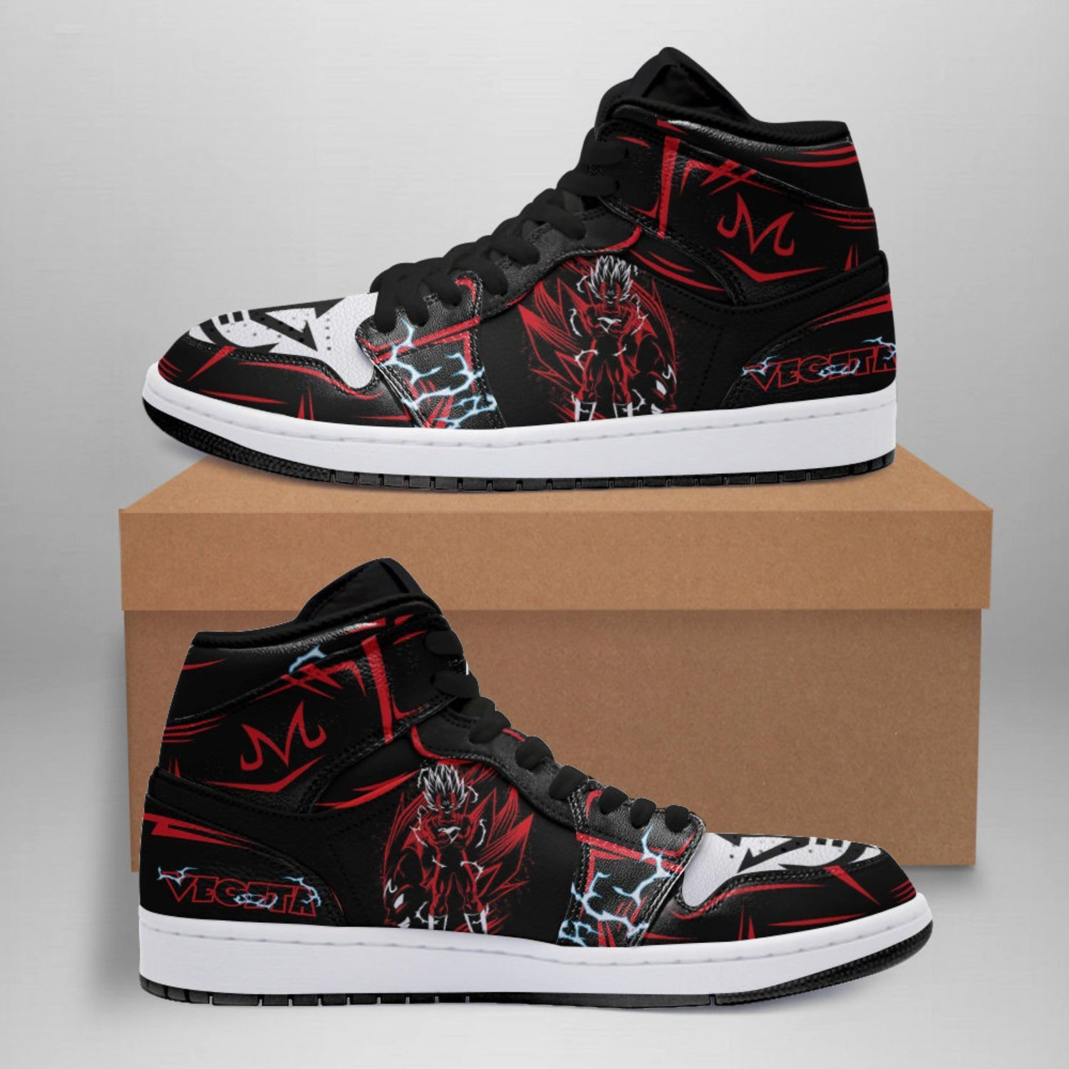 Majin Vegeta Dragon Ball 2 High Top Air Jordan Sneaker, Air Jordan Hightop