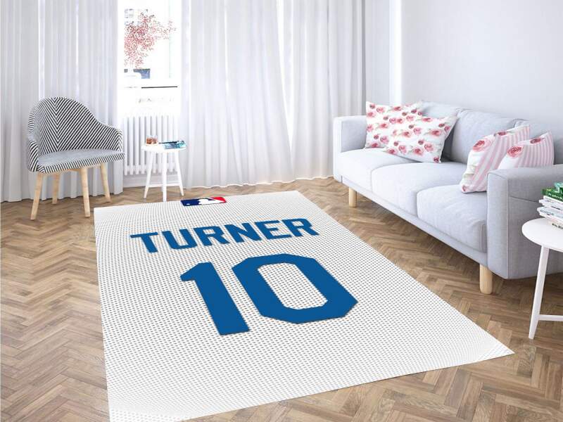 Major Turner League Baseball Logo Carpet Rectangle Rug