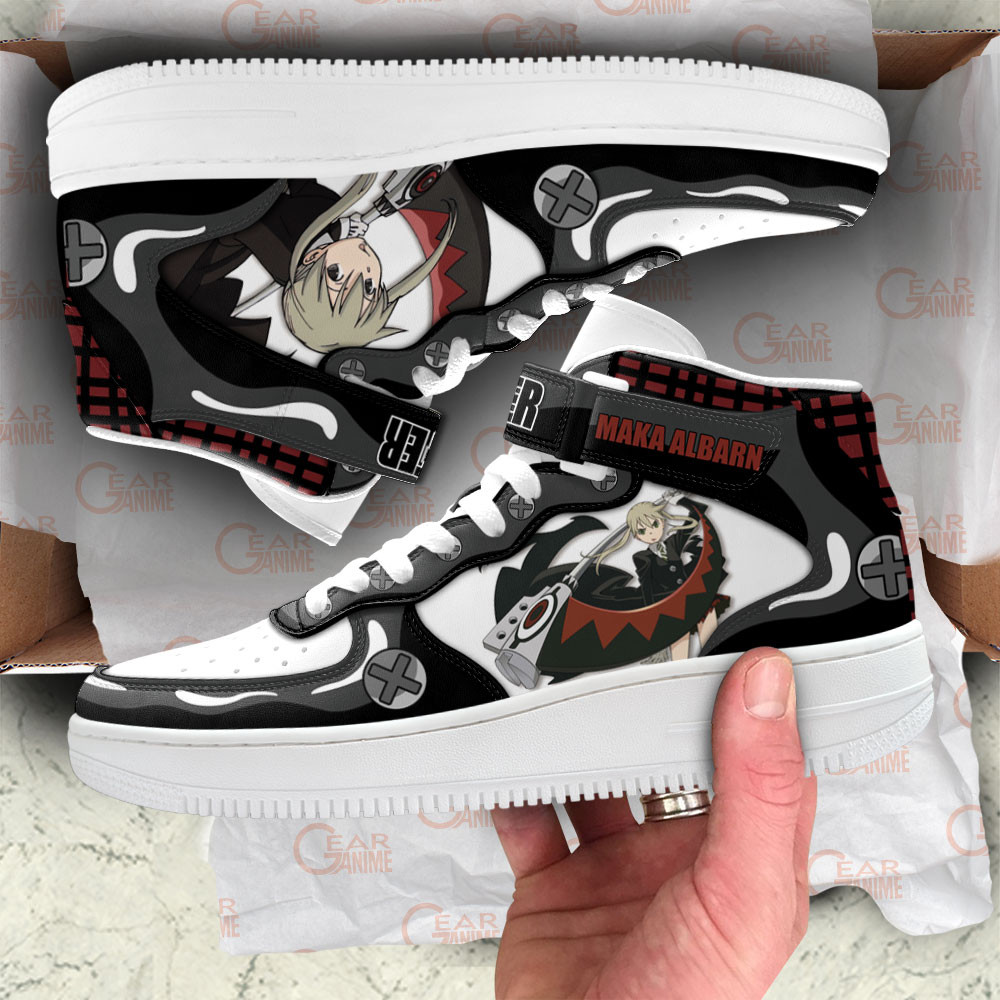 Maka Albarn Sneakers Air Mid Custom Soul Eater Anime Shoes
