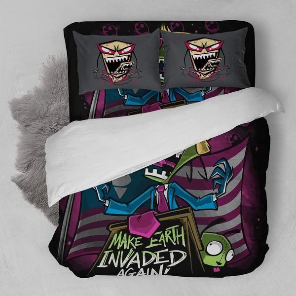 Make Earth Invaded Again 3D Customized Duvet Cover Bedding Set