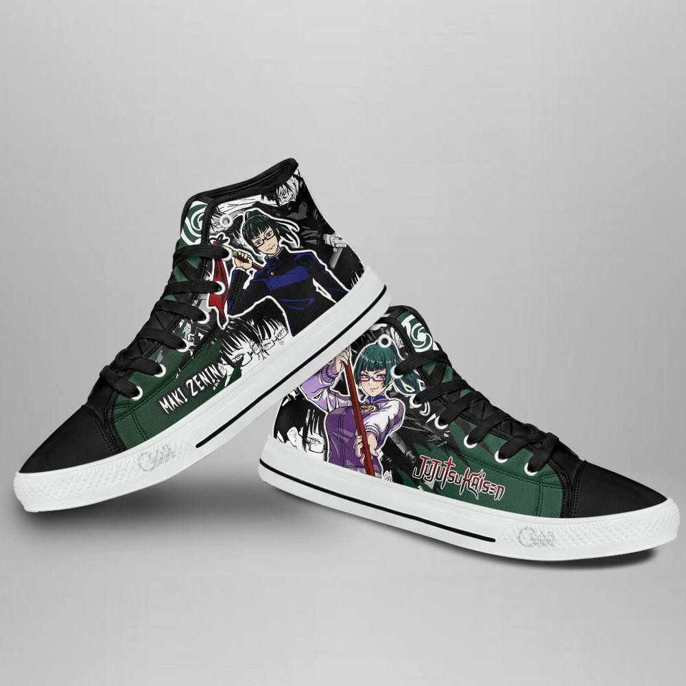 Maki Zenin High Top Shoes Custom Manga Anime Jujutsu Kaisen Sneakers