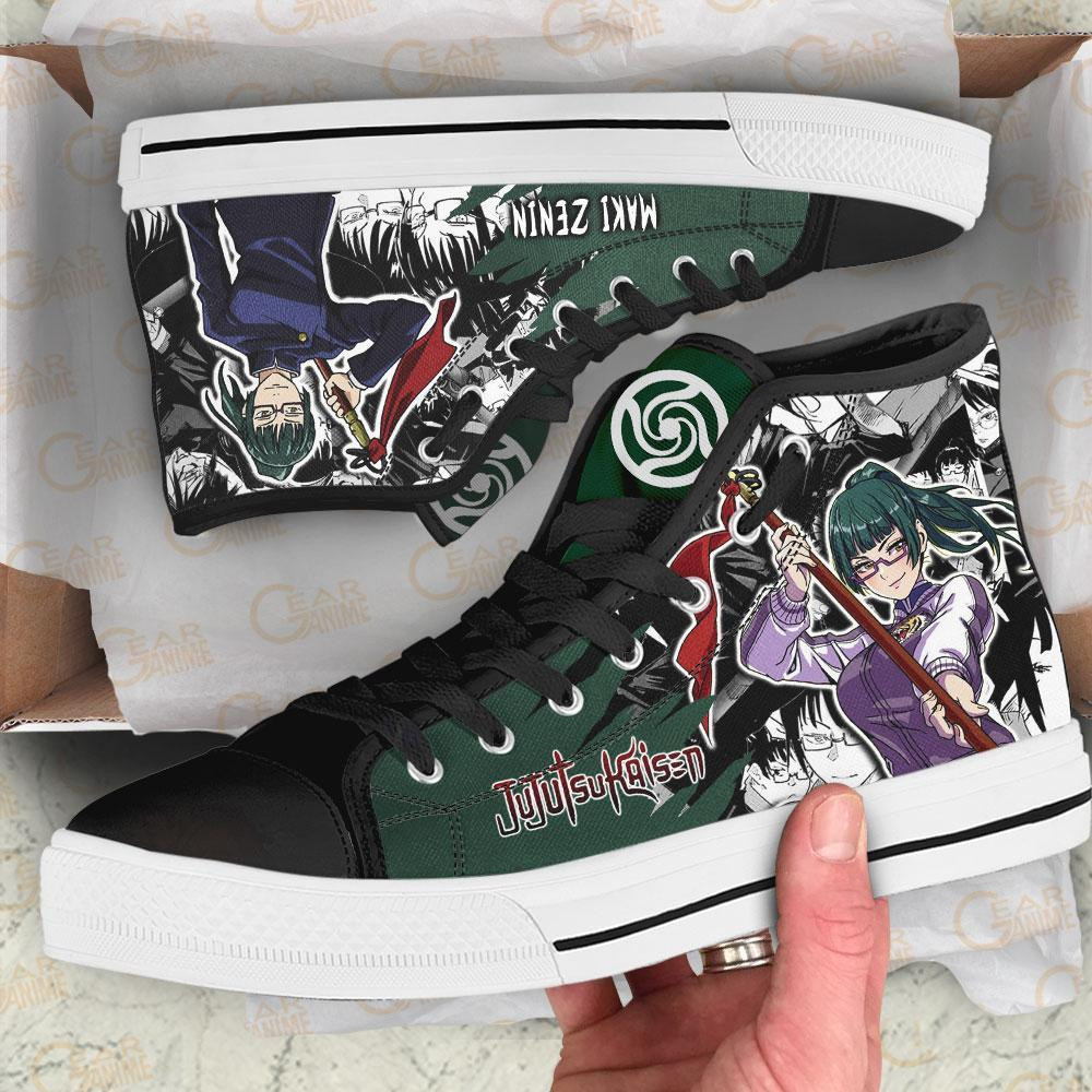 Maki Zenin High Top Shoes Custom Manga Anime Jujutsu Kaisen Sneakers