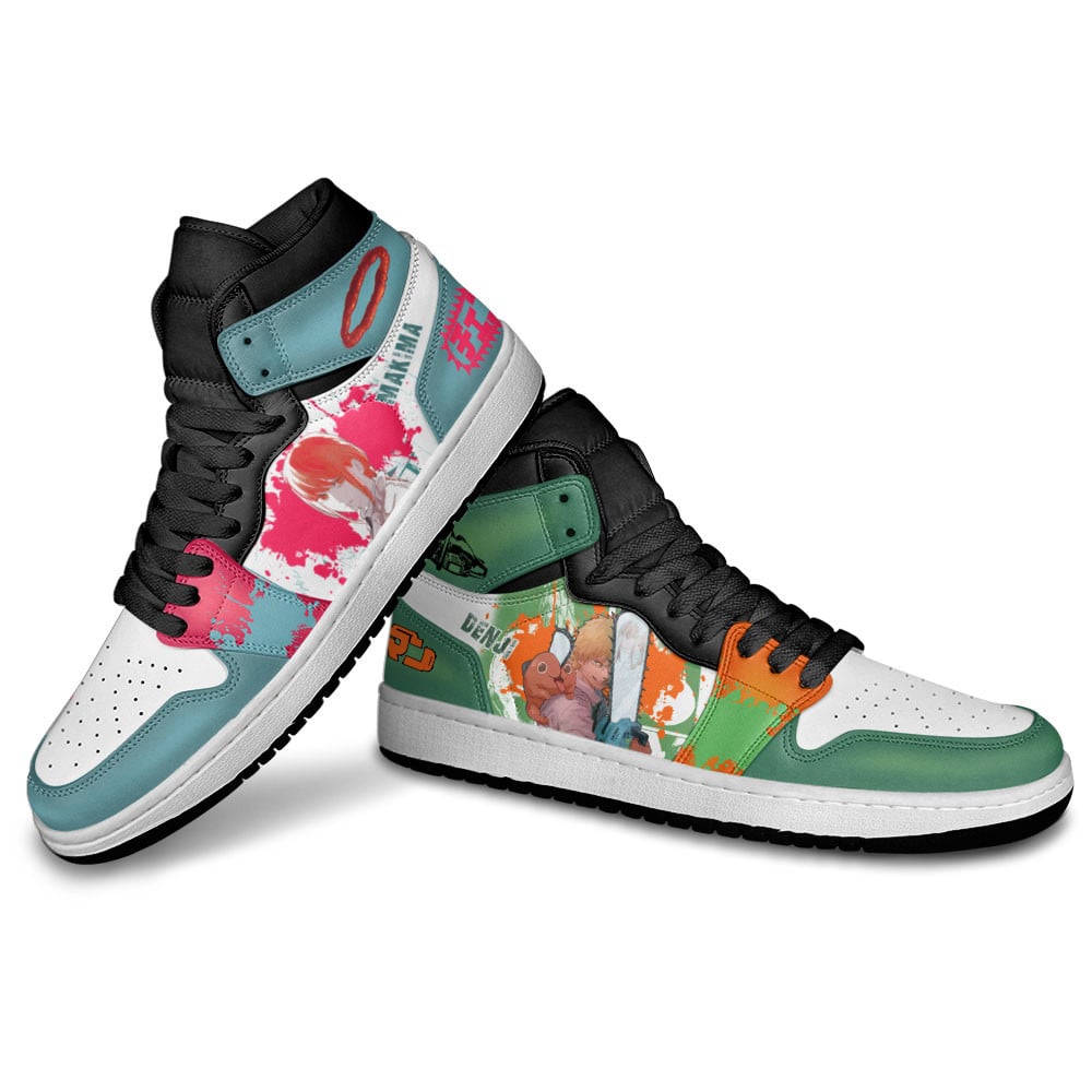 Makima and Denji JD1s Sneakers Chainsaw Man Anime Shoes, Air Jordan Hightop