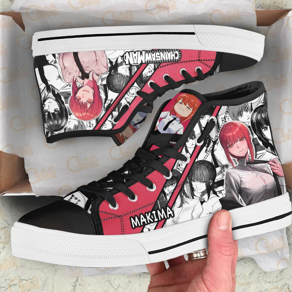 Makima High Top Shoes Custom Manga Anime Chainsaw Man Sneakers