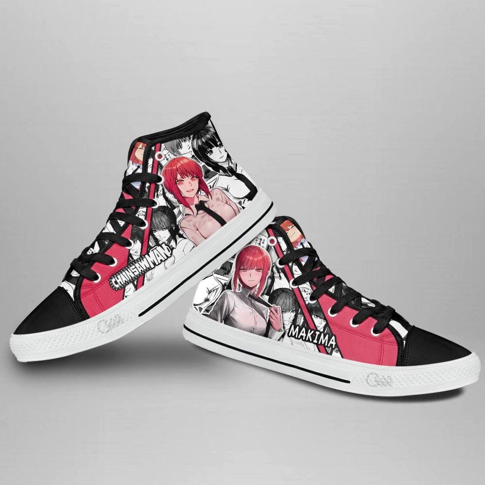 Makima High Top Shoes Custom Manga Anime Chainsaw Man Sneakers