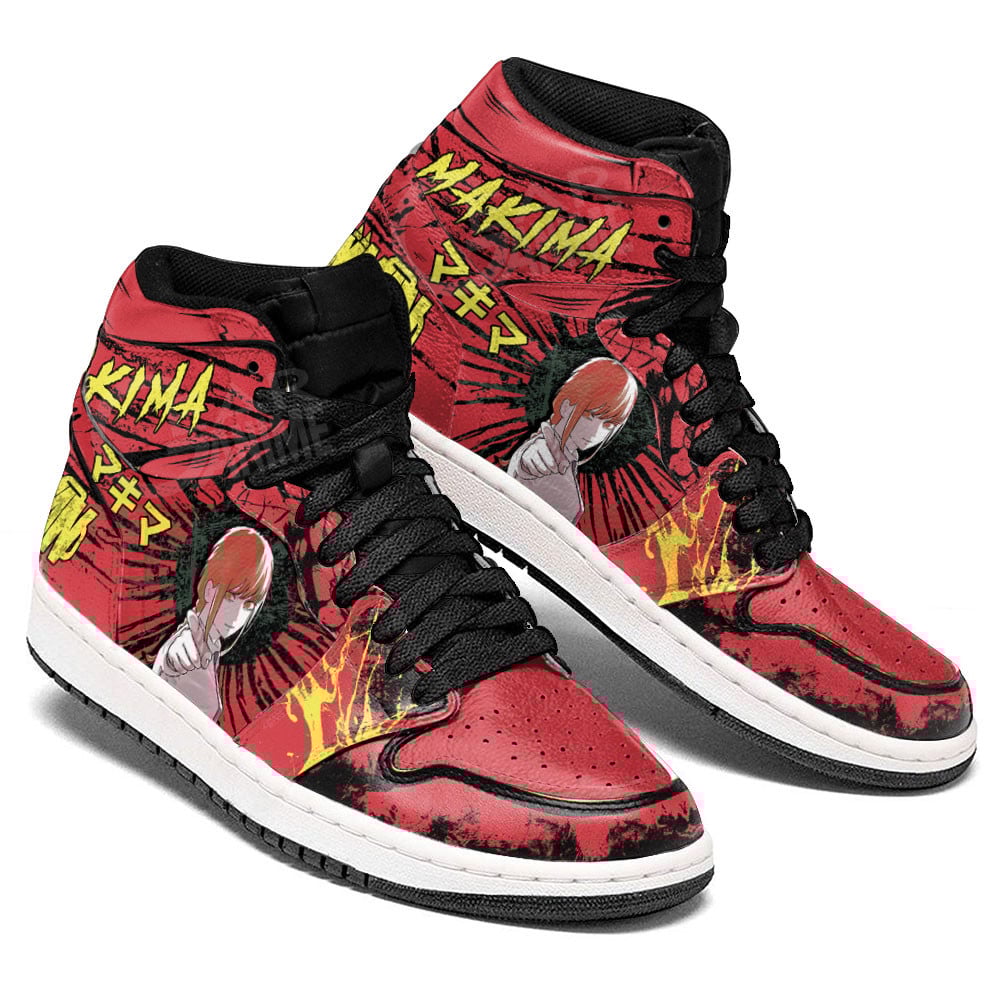 Makima JD1s Sneakers Chainsaw Man Anime Shoes, Air Jordan Hightop