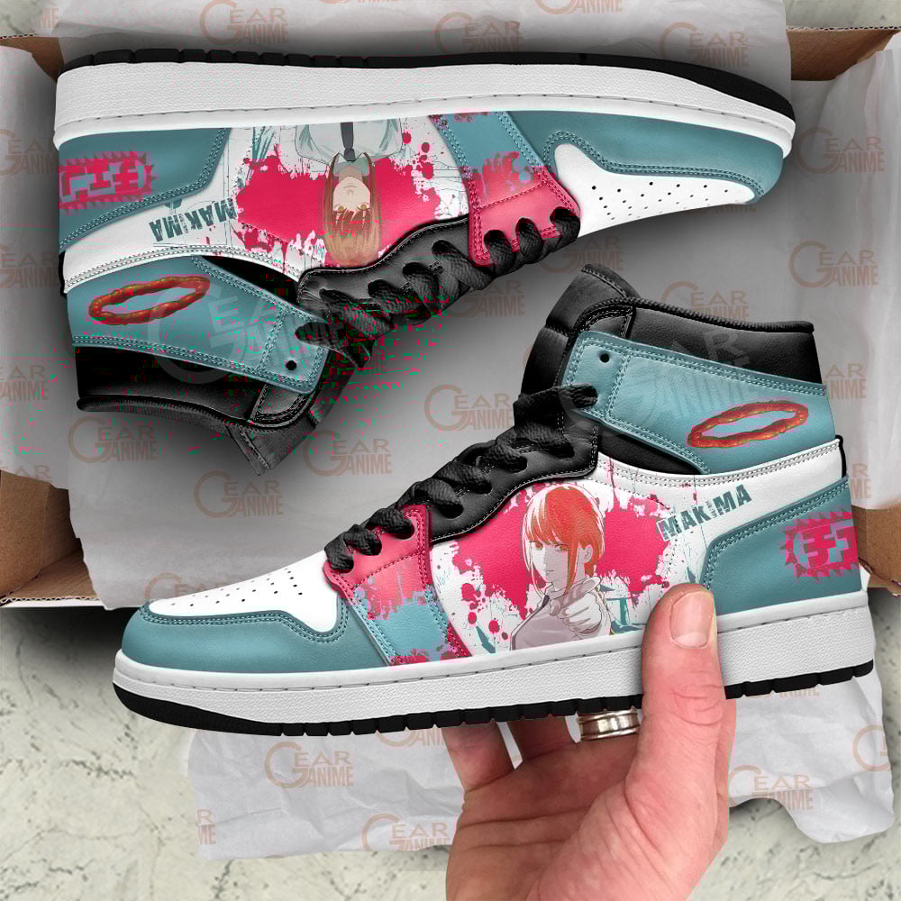Makima JD1s Sneakers Chainsaw Man Anime Shoes Pefect Gift Idea, Air Jordan Hightop